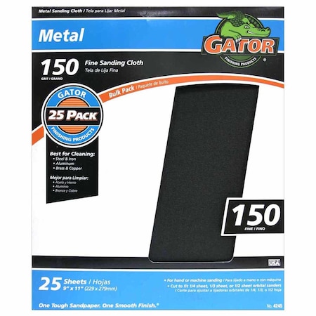 Gator 11 In. L X 9 In. W 150 Grit Emery Waterproof Sandpaper